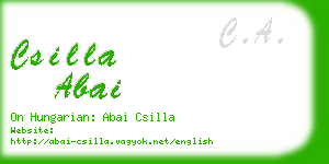 csilla abai business card